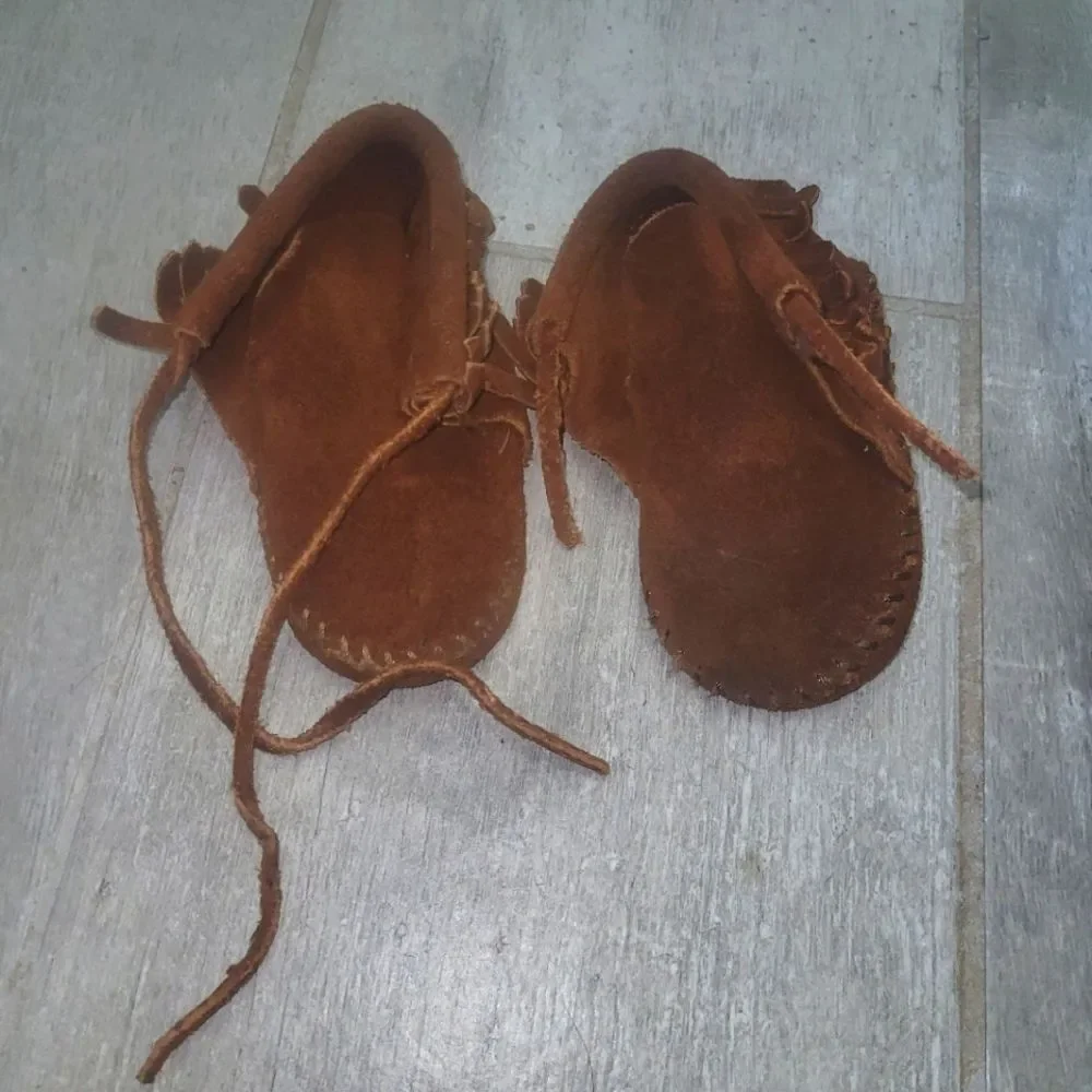 Minnetonka Brown Fringe Booties #1482 Infant 4